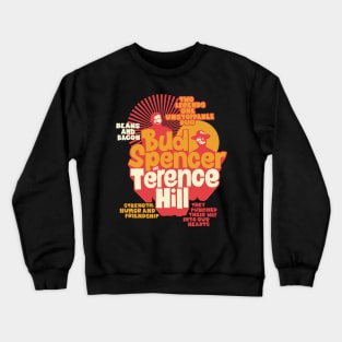 Nostalgic Tribute to Bud Spencer and Terence Hill - Iconic Duo Illustration Crewneck Sweatshirt